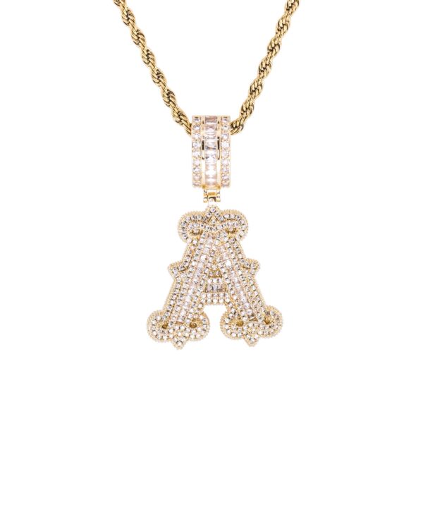 Zawieszka Gothic Alphabet Gold "A"