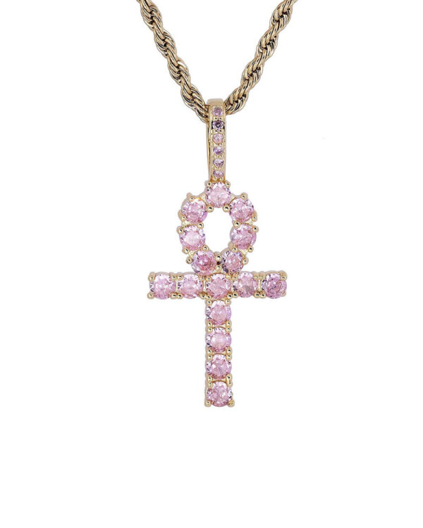 Zawieszka Ankh Cross Gold-Pink