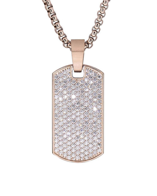 Nieśmiertelnik Pave Rose Gold