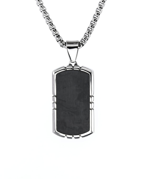 Nieśmiertelnik Carbon Silver