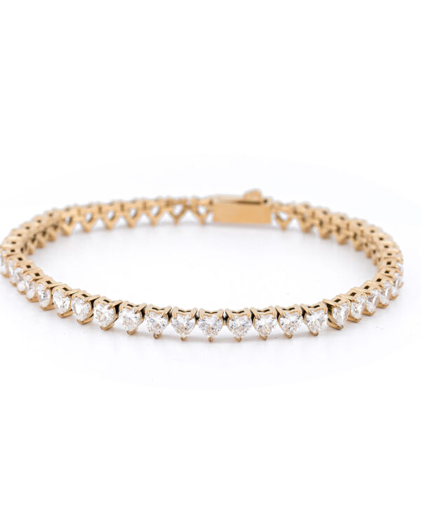 Bransoletka Tennis Heart Gold 5mm